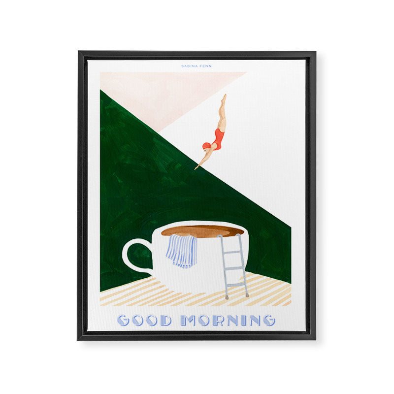 Coffee Diver Framed Canvas Print Gallery Image 6