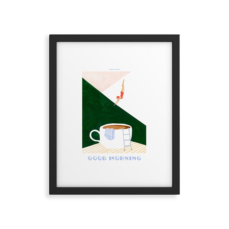 Coffee Diver Framed Art Print Gallery Image 5