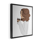 Coffee Girl Sabina Fenn Framed Canvas Print Gallery Image 2