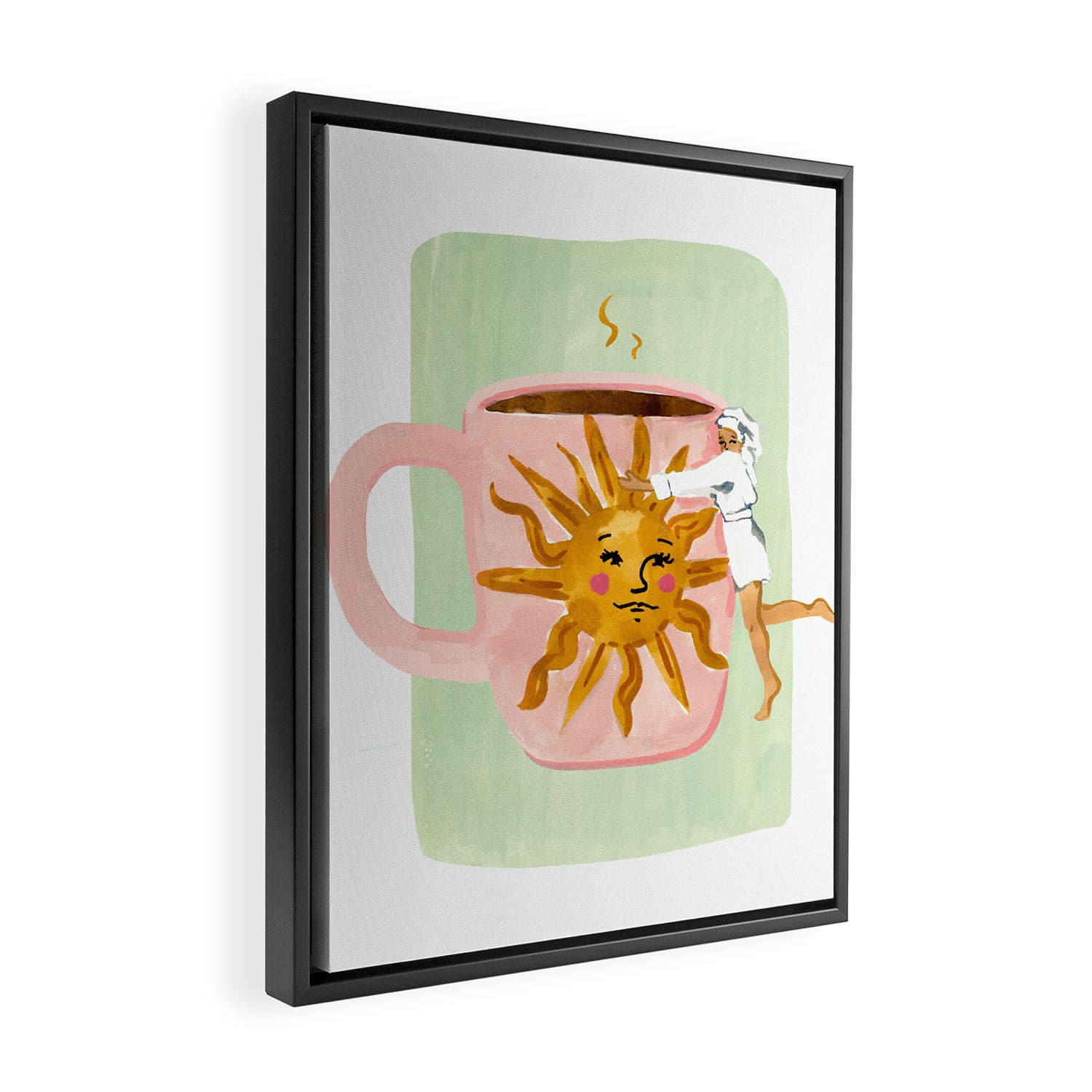 Coffee Hug Framed Canvas Print Gallery Image 2