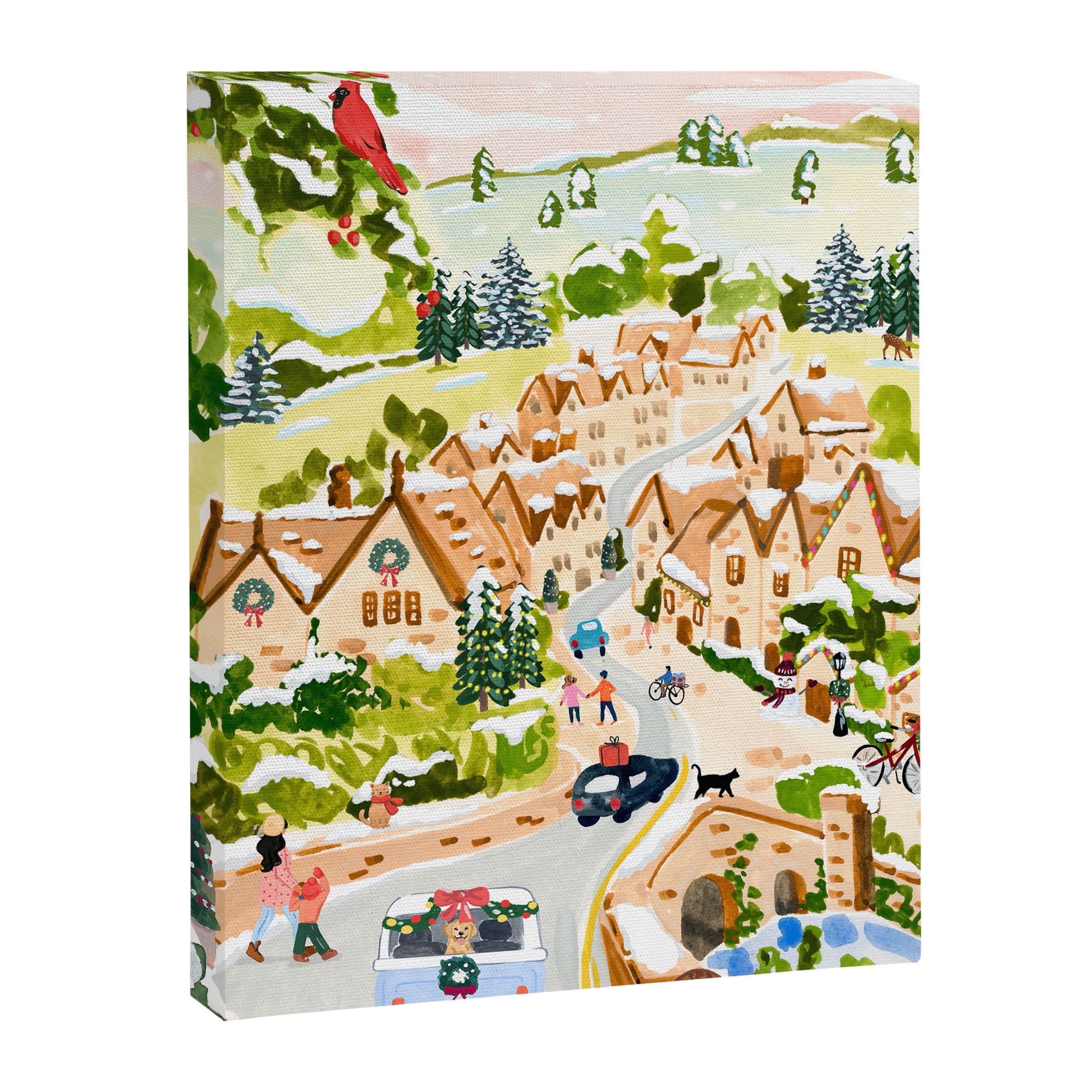 Cotswolds Christmas Canvas Print Gallery Image 6