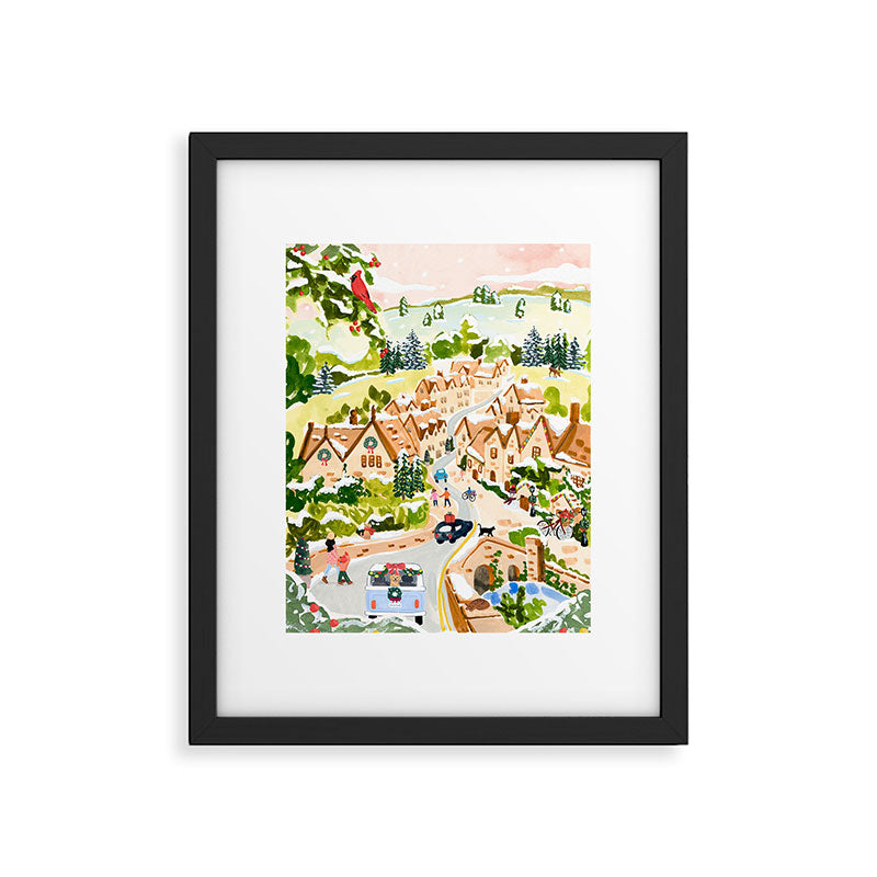 Cotswolds Christmas Framed Art Print Gallery Image 5