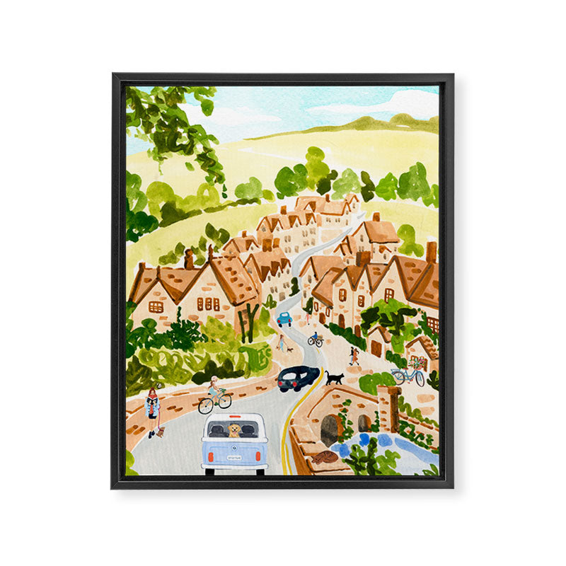 Cotswolds England Framed Canvas Print Gallery Image 6
