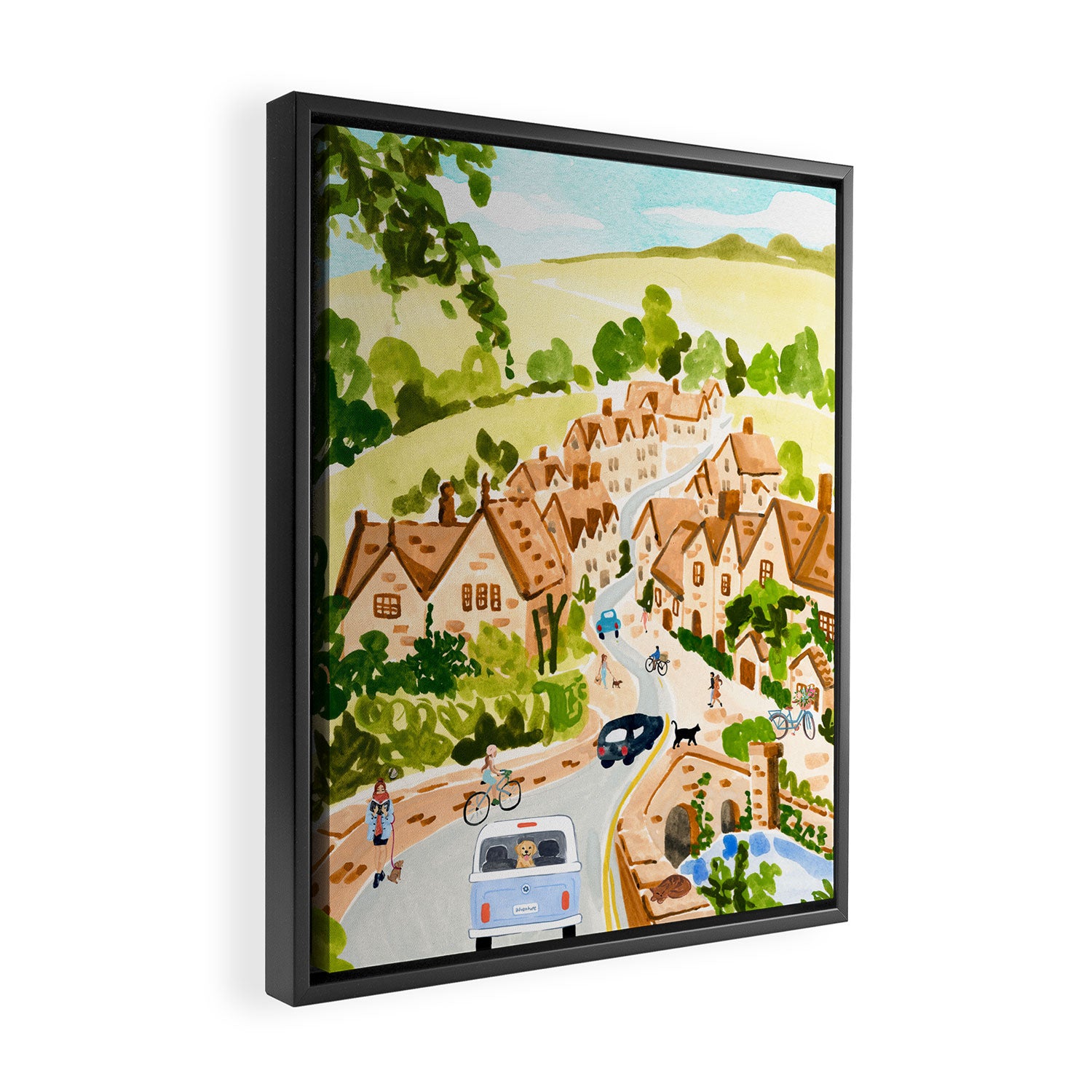 Cotswolds England Framed Canvas Print Gallery Image 2