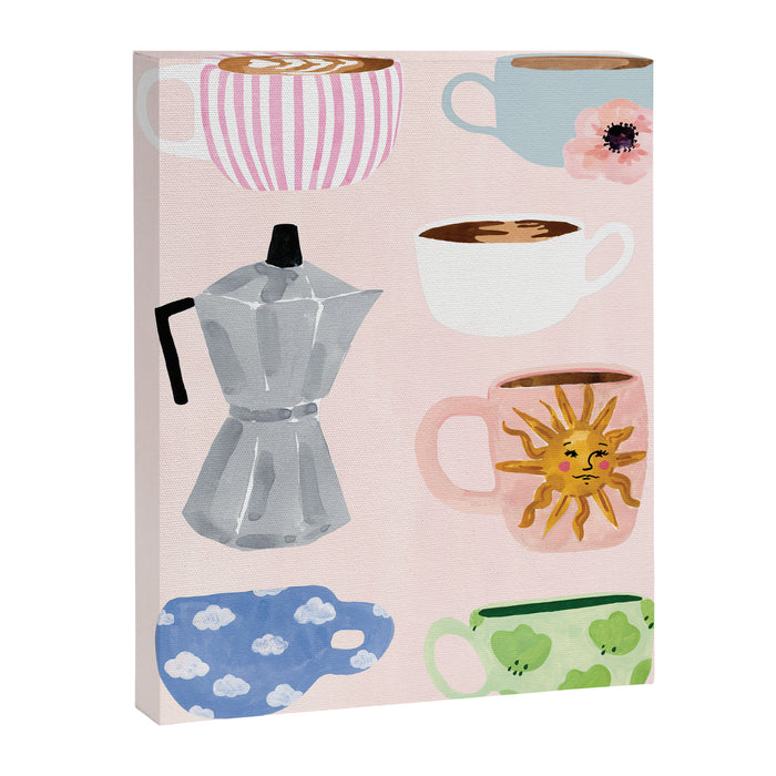 Cute Coffee Mugs Canvas Print Gallery Image 1