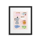 Cute Coffee Mugs Framed Art Print Gallery Image 5