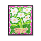 Daisies in a Vase Framed Canvas Print Gallery Image 6