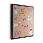 Dalmatians in Bows Framed Canvas Print Gallery Image 2
