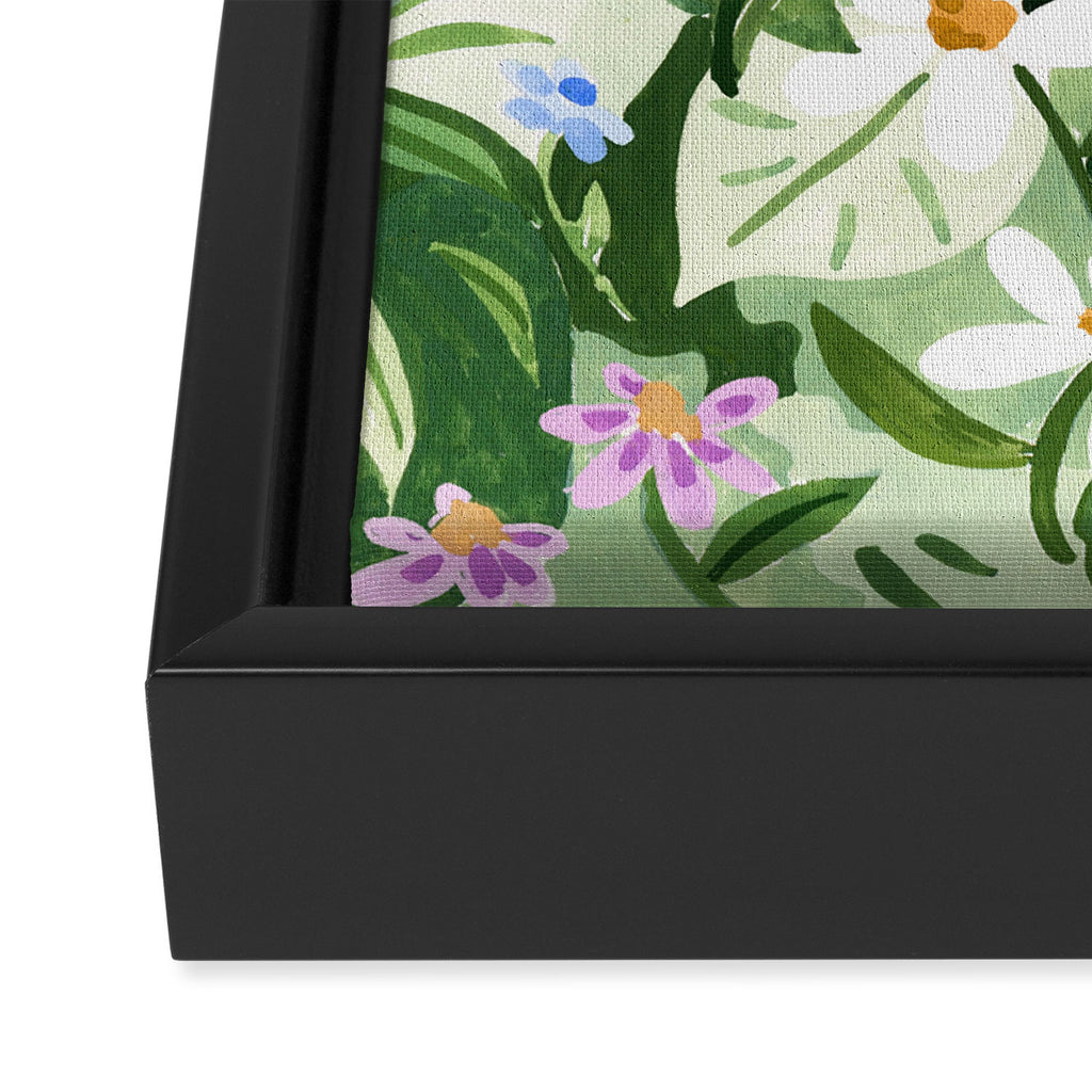 Dog and Wildflowers Framed Canvas Print Gallery Image 3