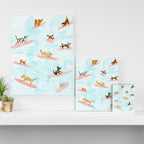 Dogs Surfing Canvas Print Gallery Image 3