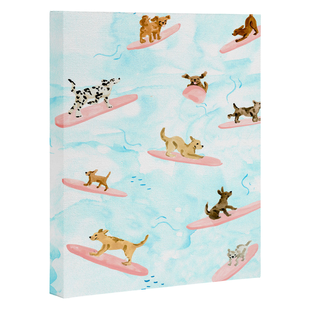 Dogs Surfing Canvas Print Gallery Image 3