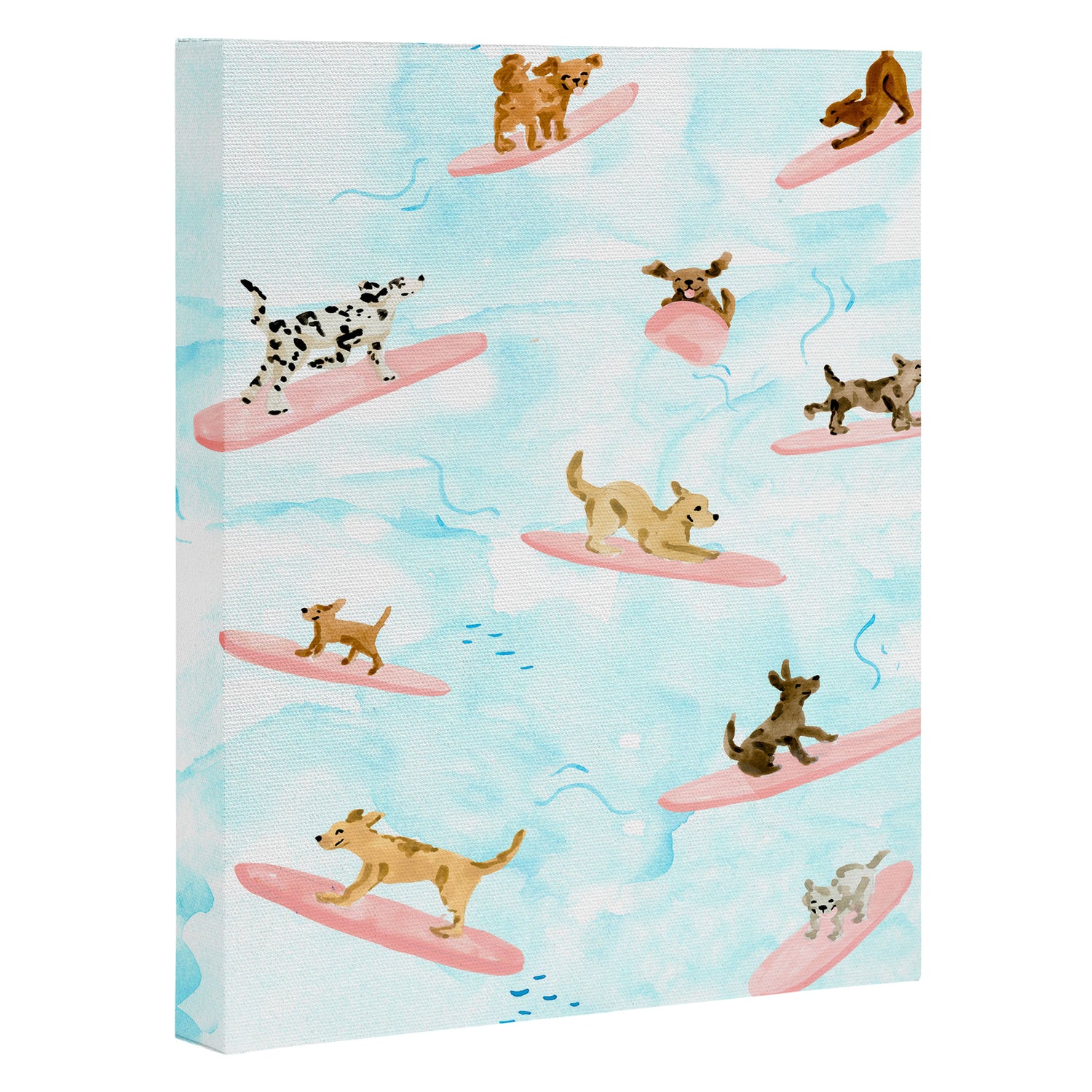 Dogs Surfing Canvas Print Gallery Image 3