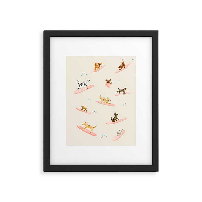 Dogs Surfing Framed Art Print Gallery Image 1