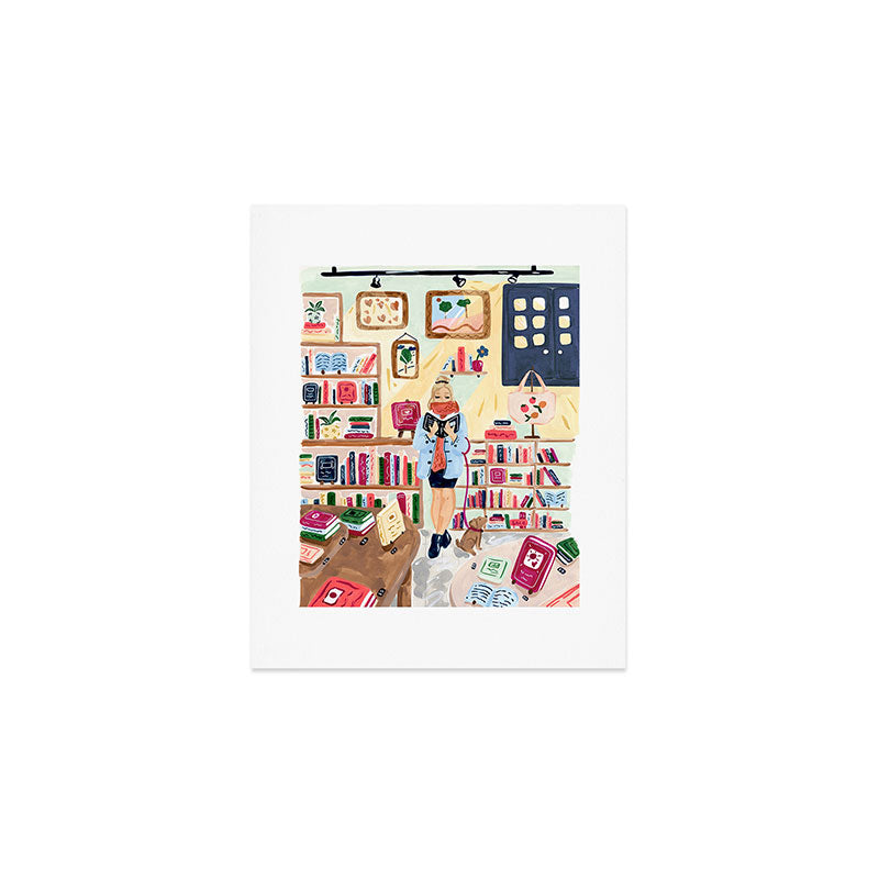 Fall Bookstore Art Print Gallery Image 1