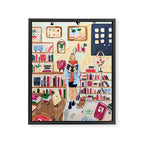 Fall Bookstore Framed Canvas Print Gallery Image 6