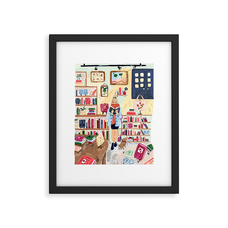 Fall Bookstore Framed Art Print Gallery Image 5