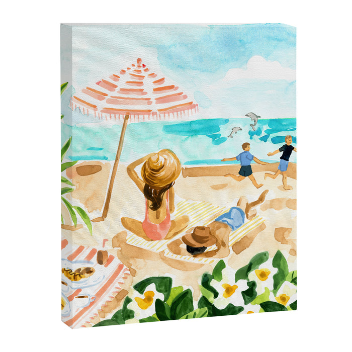 Family at the Beach Canvas Print Gallery Image 1
