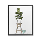 Fiddle Fig Tree Framed Canvas Print Gallery Image 6