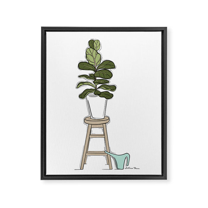 Fiddle Fig Tree Framed Canvas Print Gallery Image 1