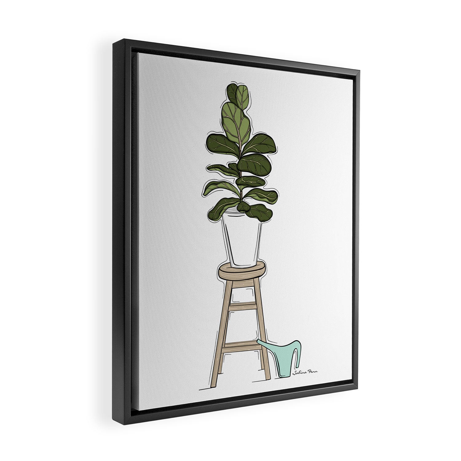 Fiddle Fig Tree Framed Canvas Print Gallery Image 2