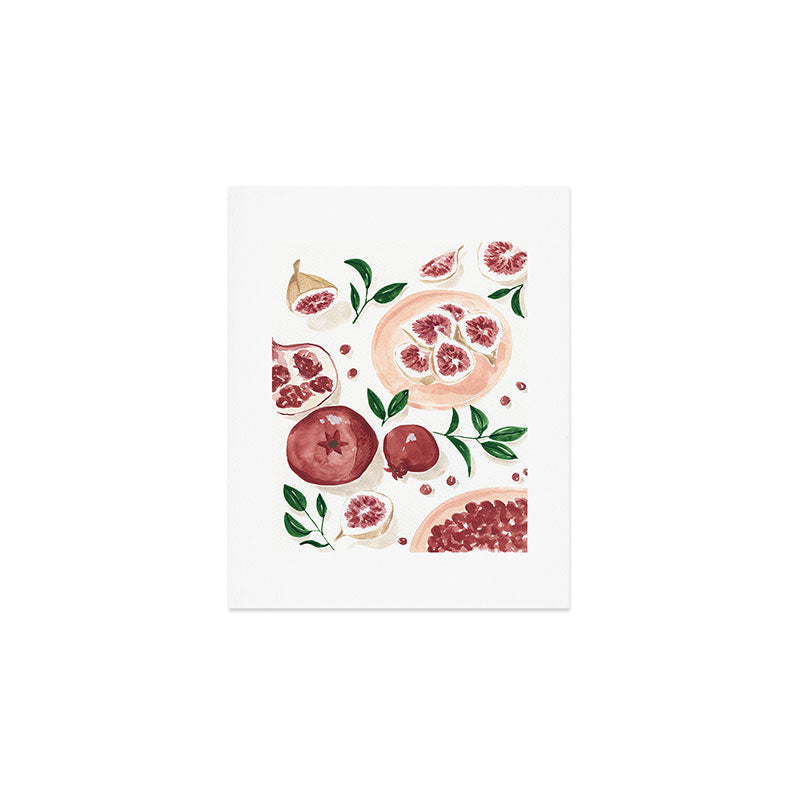 Figs Pomegranate Still Life  Art Print Gallery Image 1
