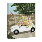 Floral Italian Car Canvas Print Gallery Image 6
