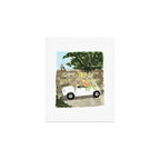 Floral Italian Car Art Print Gallery Image 1
