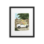 Floral Italian Car Framed Art Print Gallery Image 5