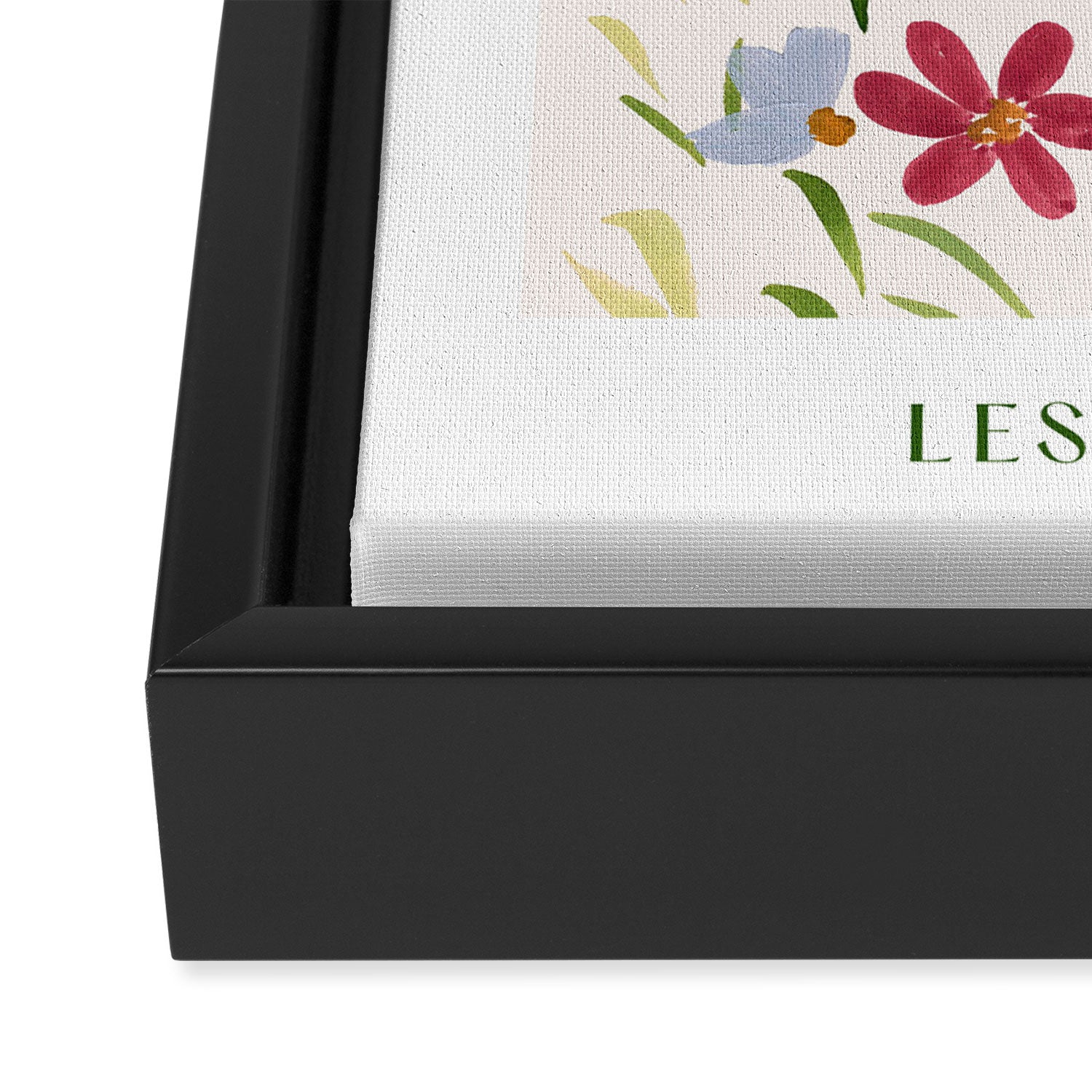 Floral Poster Framed Canvas Print Gallery Image 3