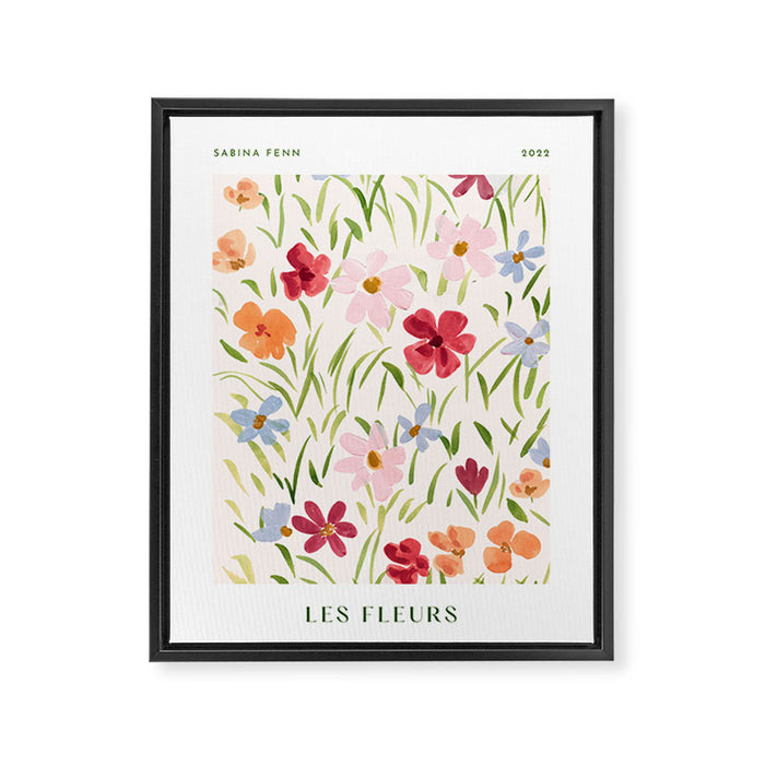 Floral Poster Framed Canvas Print Gallery Image 1