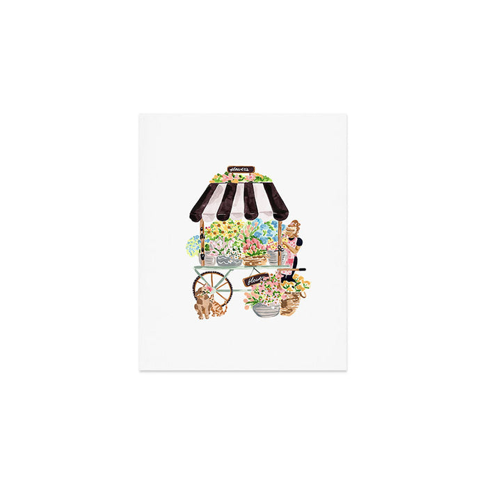 Flower Cart Art Print Gallery Image 1