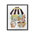 Flower Cart Framed Canvas Print Gallery Image 6