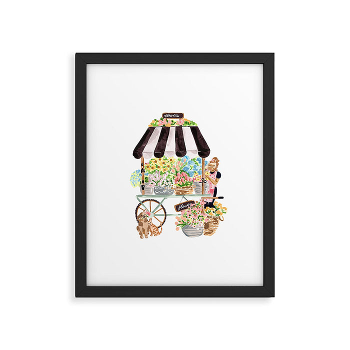 Flower Cart Framed Art Print Gallery Image 1