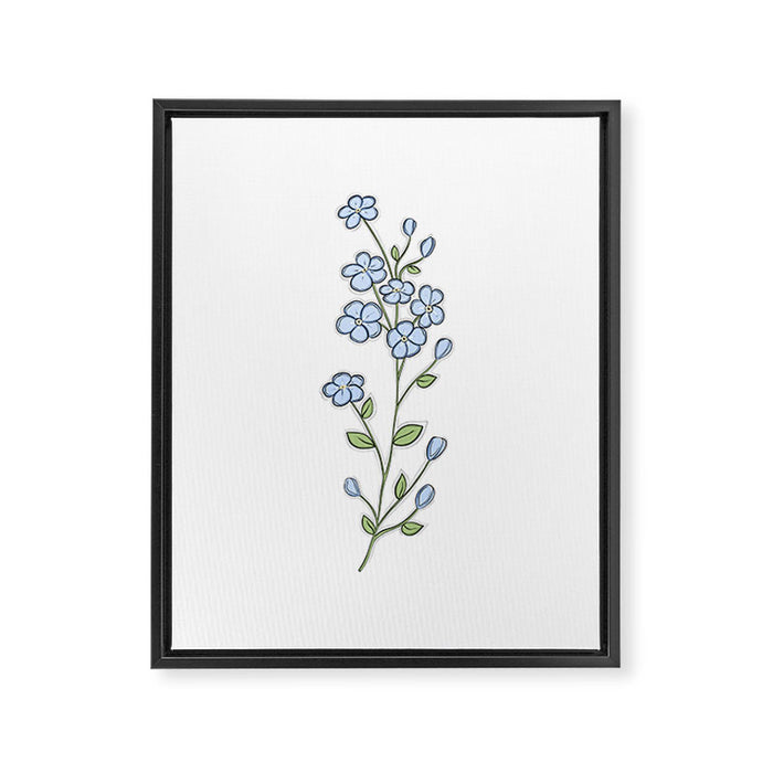 Forget Me Nots Framed Canvas Print Gallery Image 1