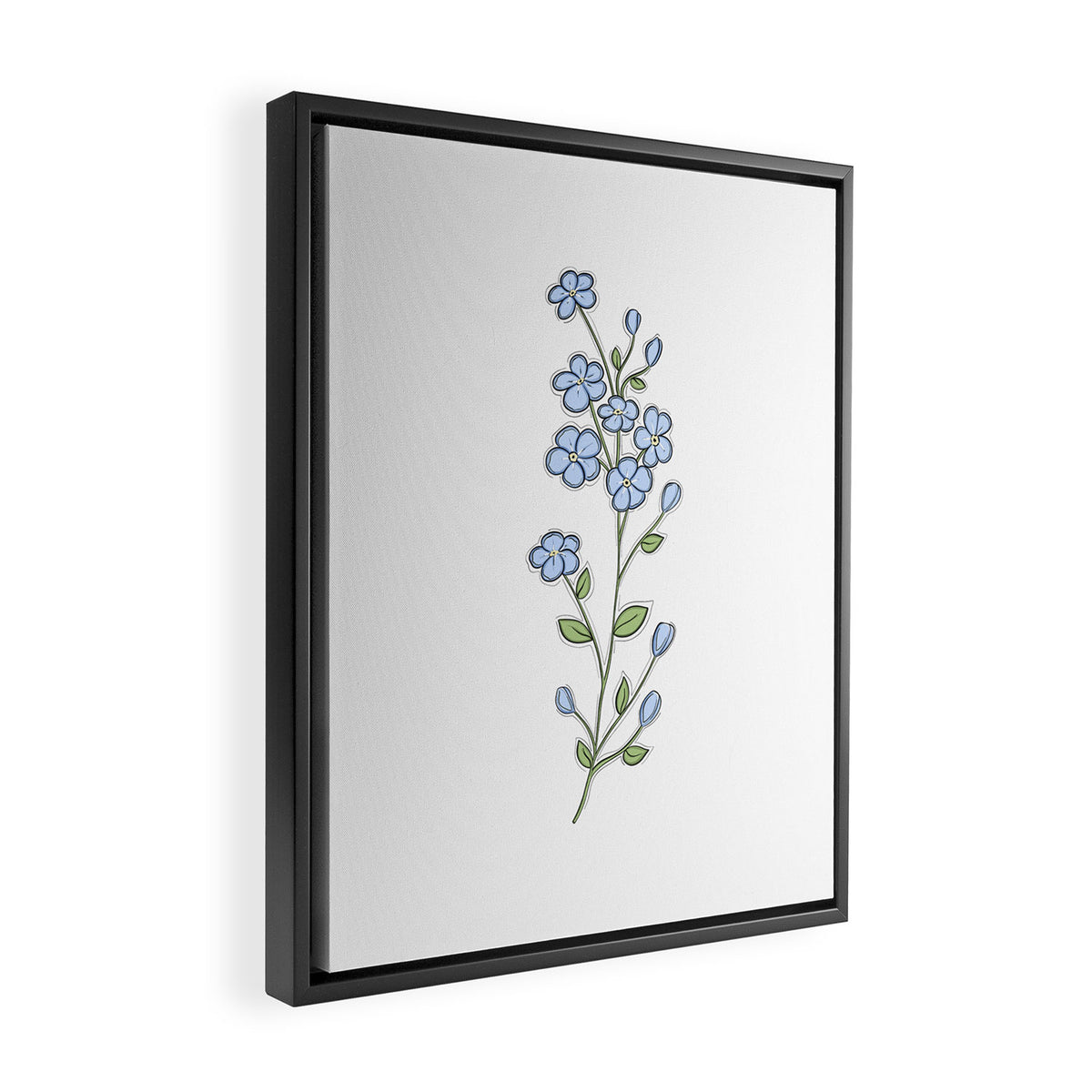 Forget Me Nots Framed Canvas Print Gallery Image 2