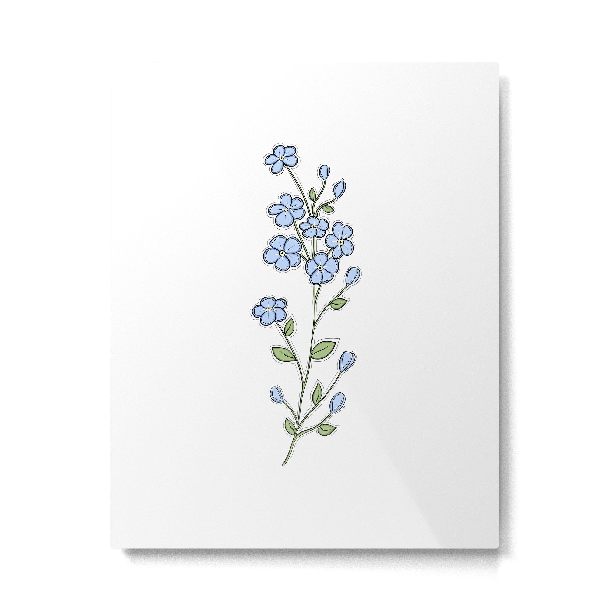 Forget Me Nots Metal Print Gallery Image 4
