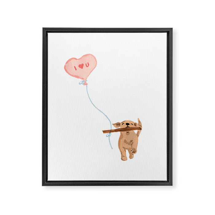 Furry Helper Heart You Print Framed Canvas Print Gallery Image 1