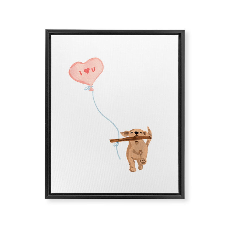 Furry Helper Heart You Print Framed Canvas Print Gallery Image 6