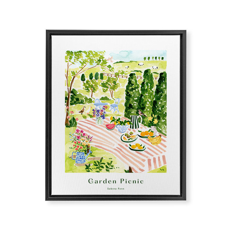 Garden Picnic Framed Canvas Print Gallery Image 6