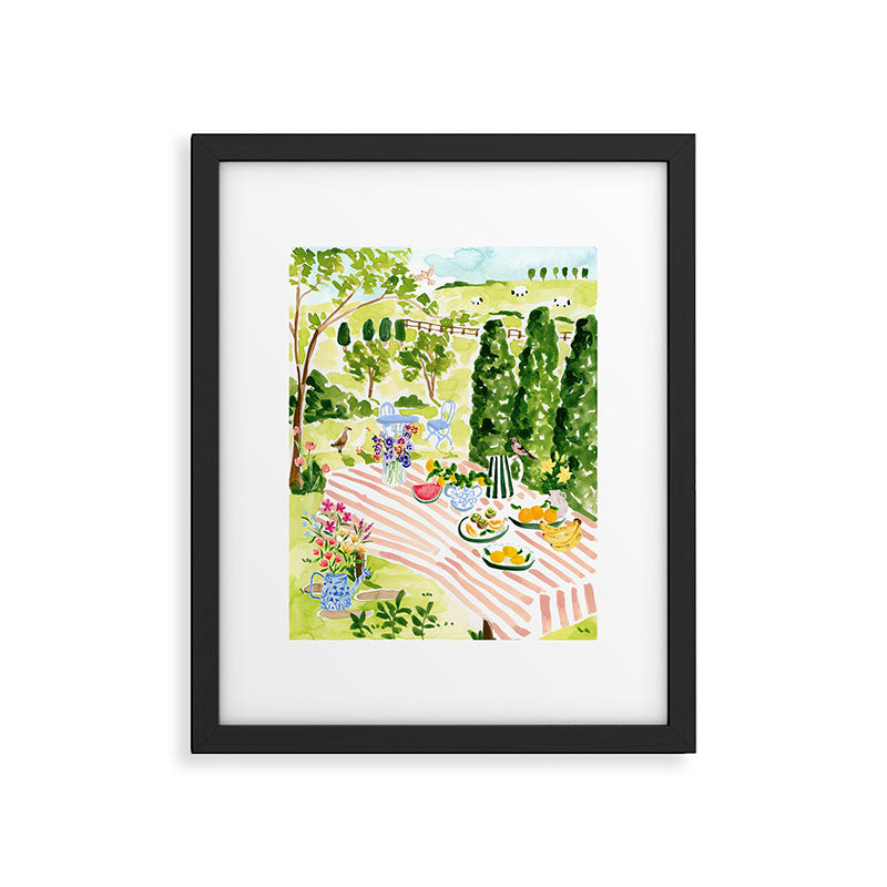 Garden Picnic Framed Art Print Gallery Image 4