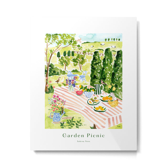 Garden Picnic Metal Print Gallery Image 1