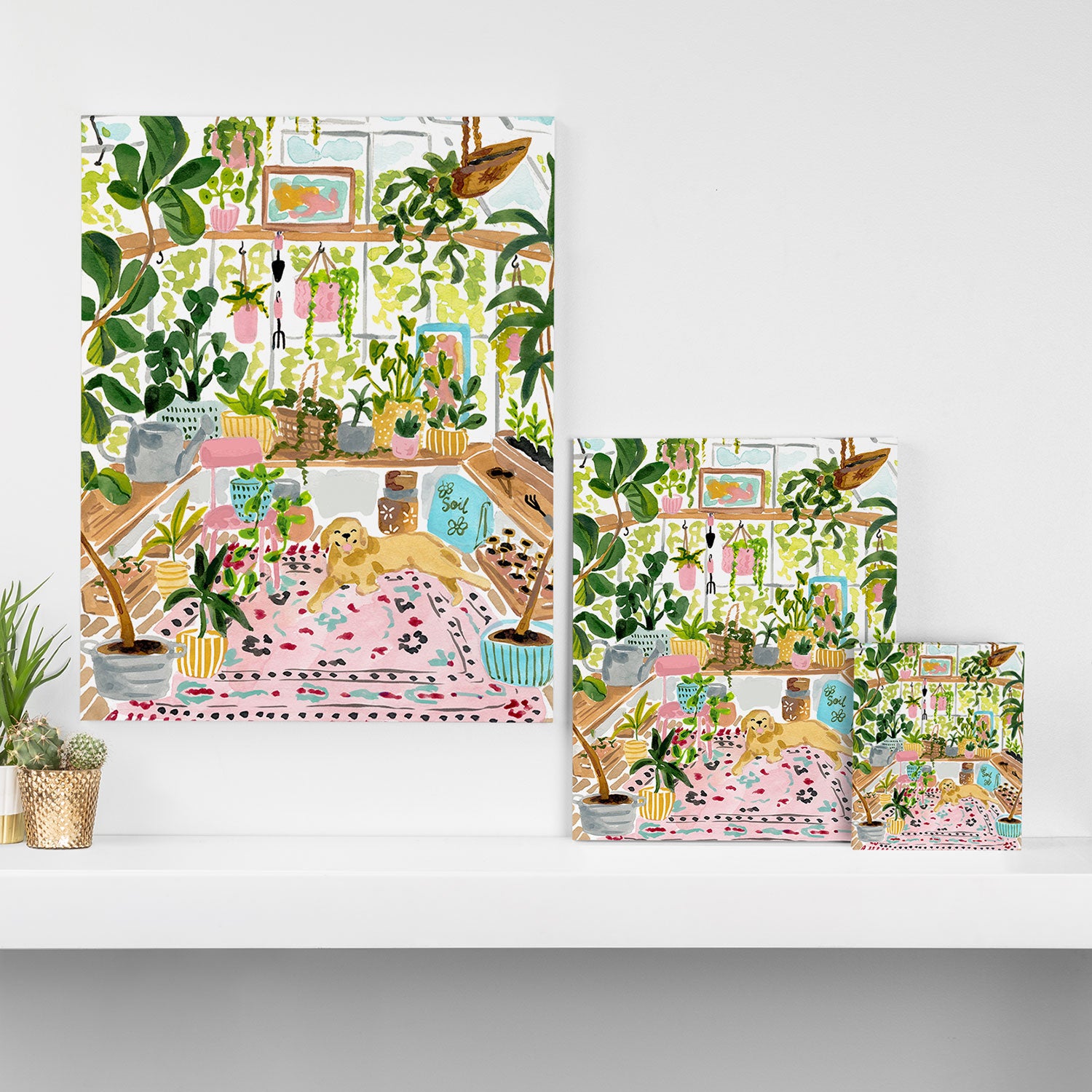 Greenhouse Dog Canvas Print Gallery Image 3