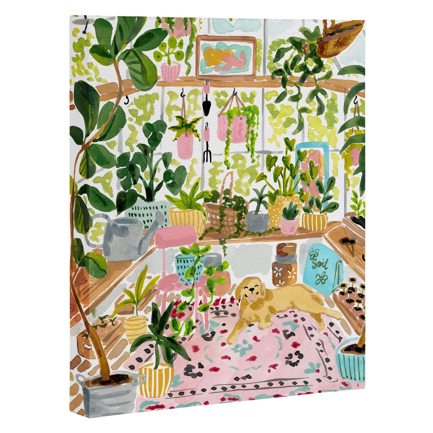 Greenhouse Dog Canvas Print Gallery Image 3