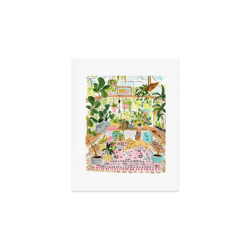 Greenhouse Dog Art Print Gallery Image 1