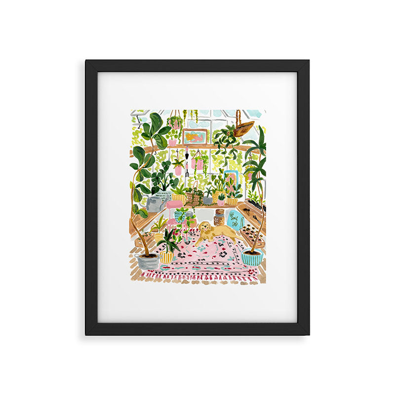 Greenhouse Dog Framed Art Print Gallery Image 5