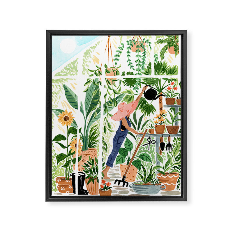 Greenhouse Garden Framed Canvas Print Gallery Image 6