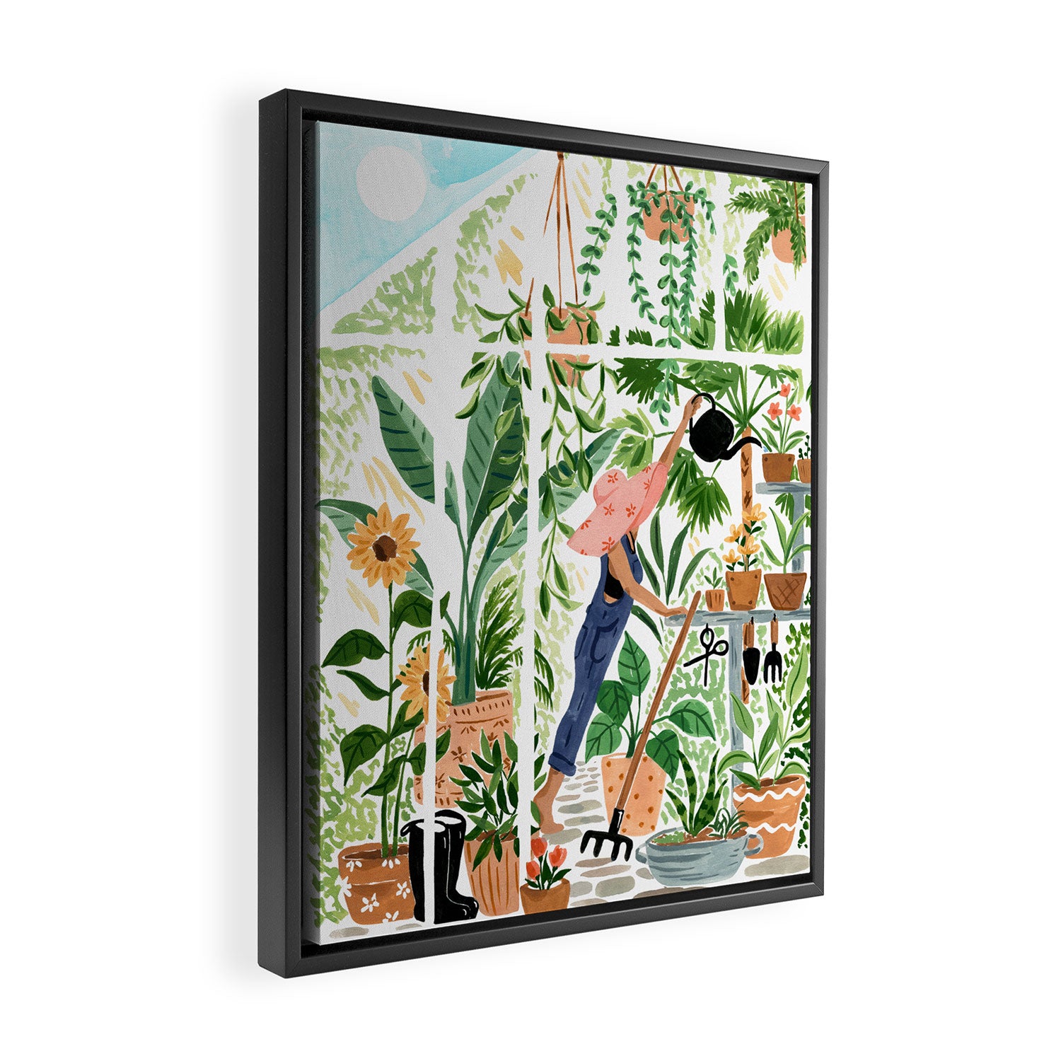 Greenhouse Garden Framed Canvas Print Gallery Image 2