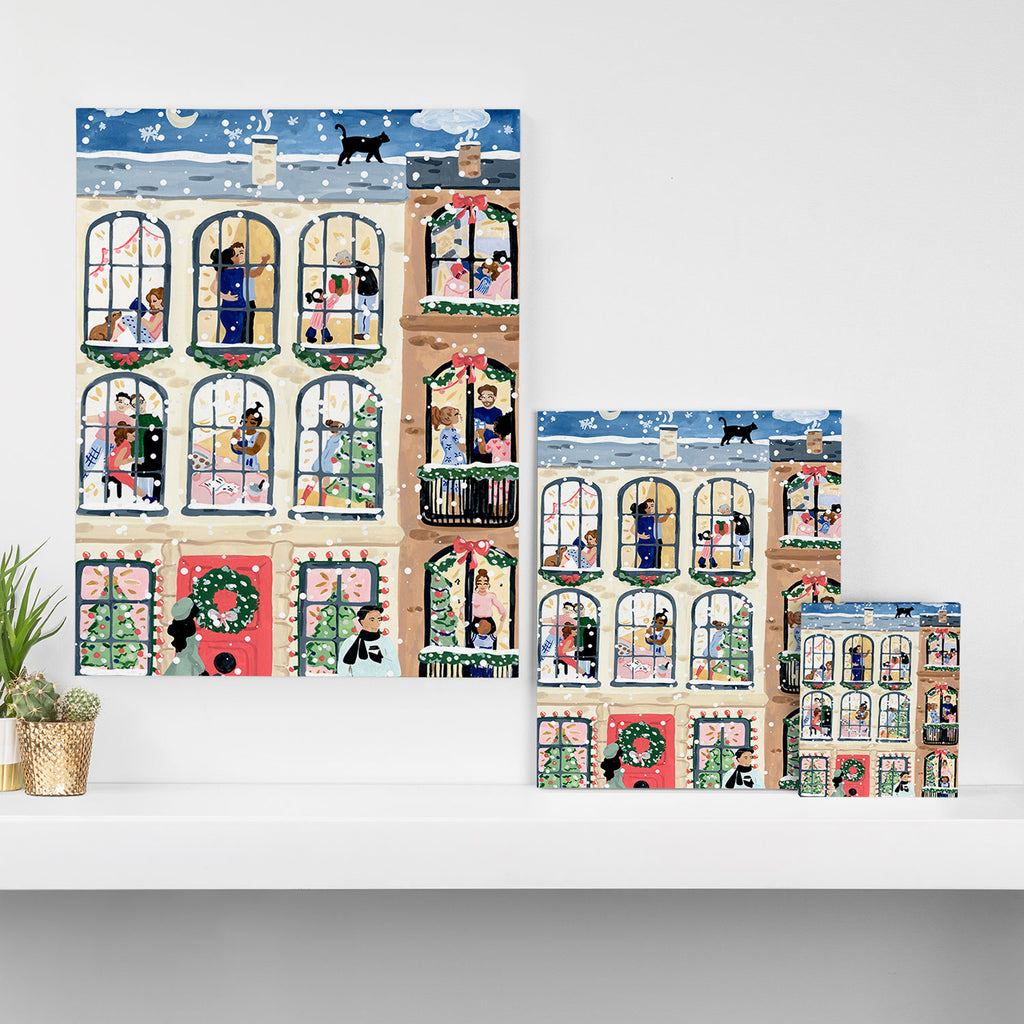 Holiday Apartment Windows Canvas Print Gallery Image 3