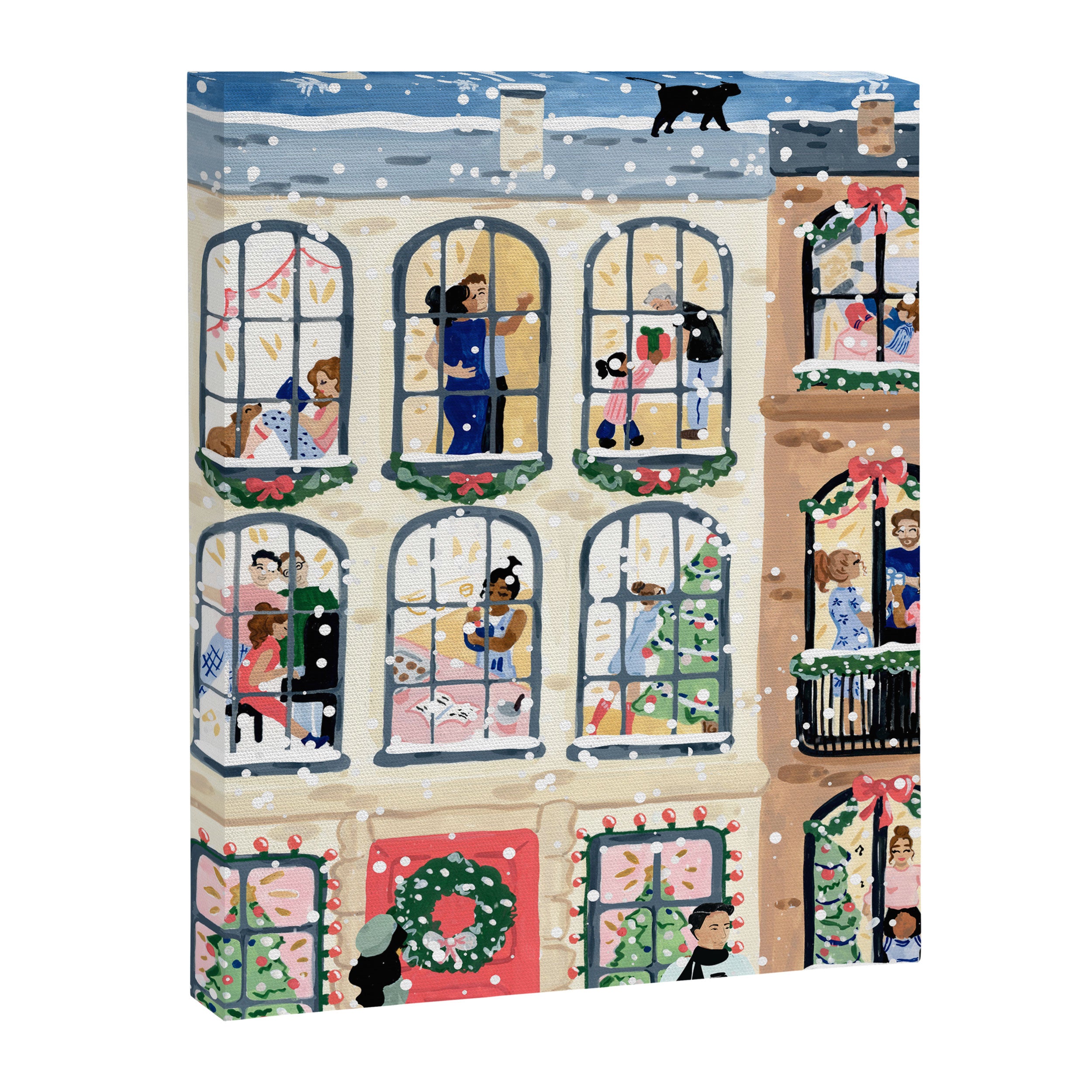 Holiday Apartment Windows Canvas Print Gallery Image 6