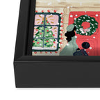 Holiday Apartment Windows Framed Canvas Print Gallery Image 3